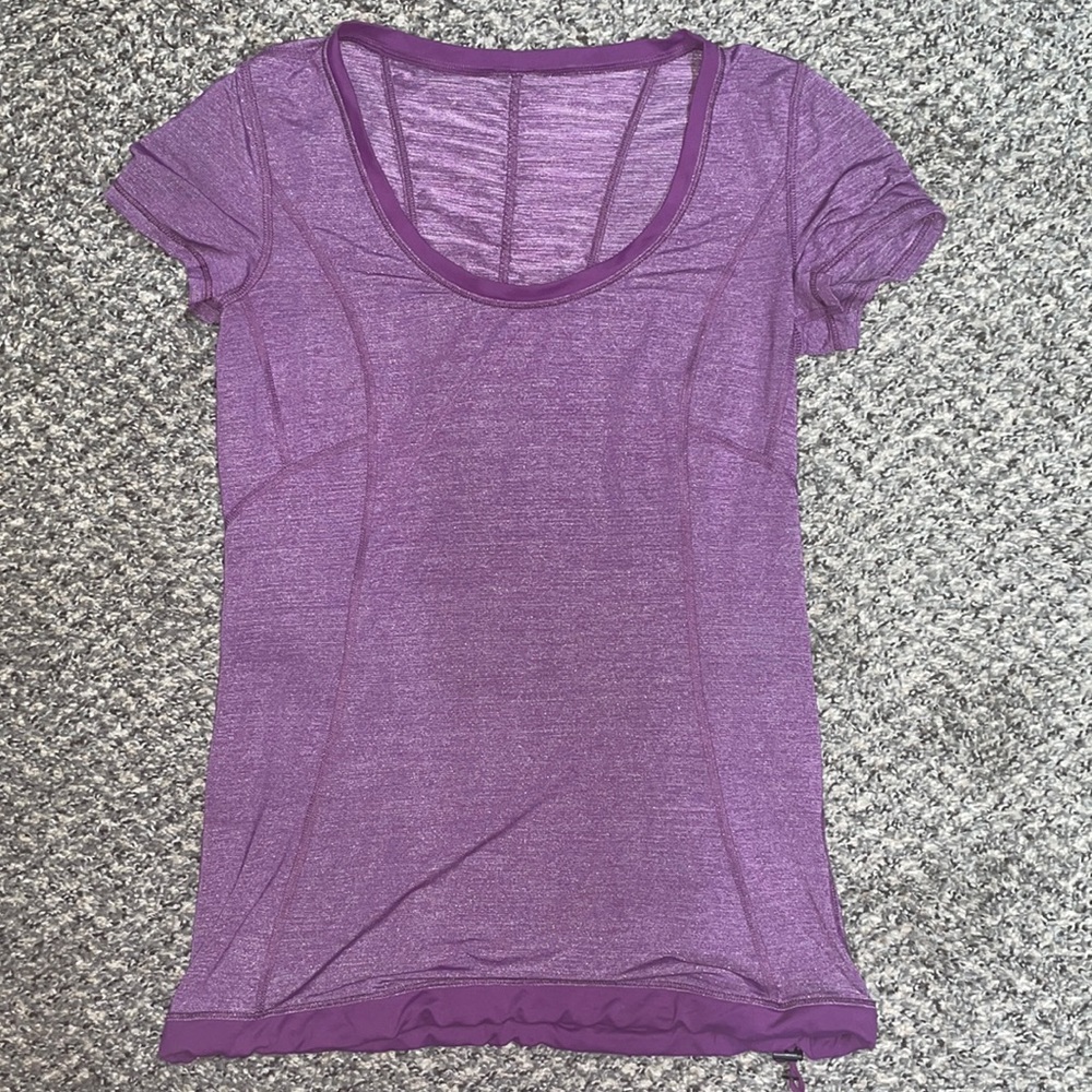 Purple Lululemon workout tshirt